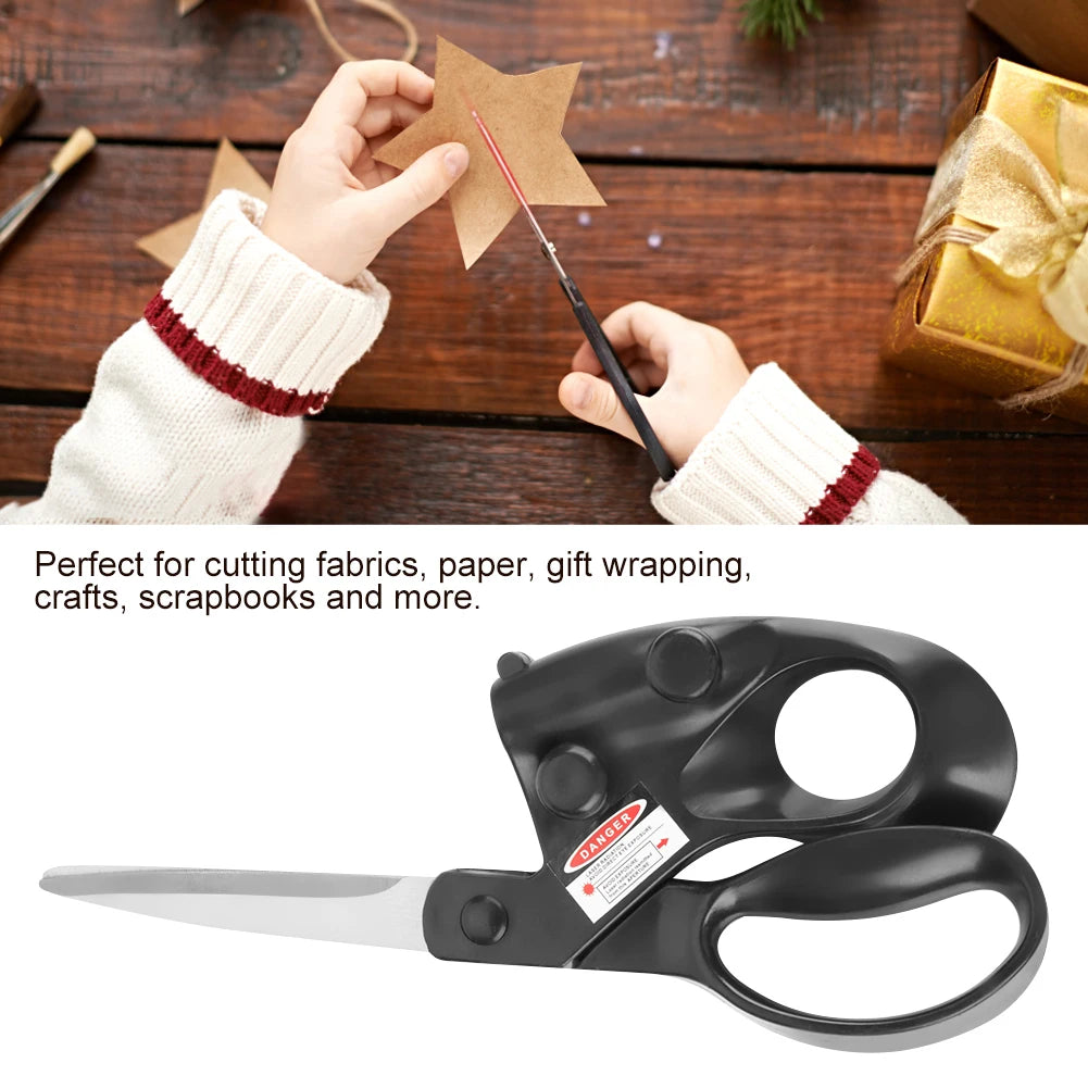 【New】Laser Guided Sewing Cut Professional Laser Guided Sewing Cut Straight Fast Fabric Paper Crafts Scissor